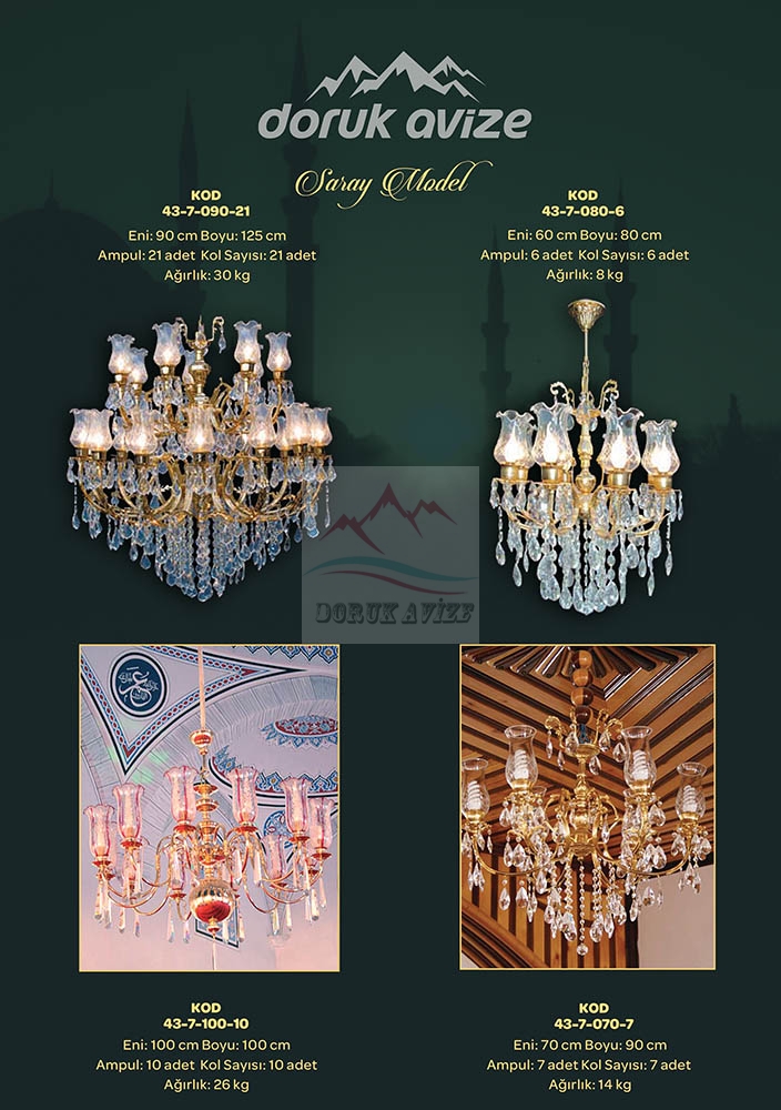 Osmanli Avize Tasli Avizeler Kristal Tas Avize Ceylan Bronz