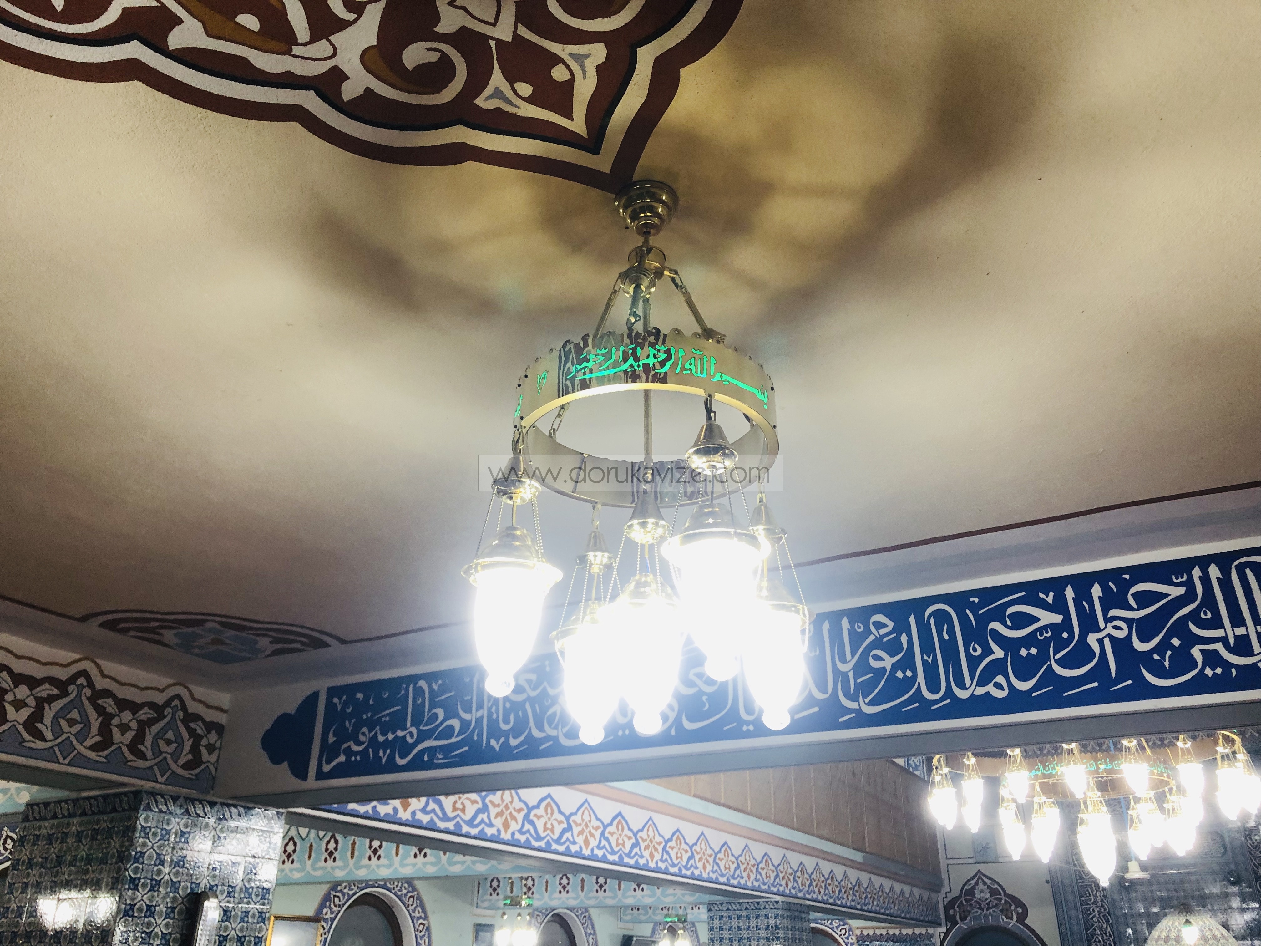 50 5 + 1 bulb mosque chandelier Lale model