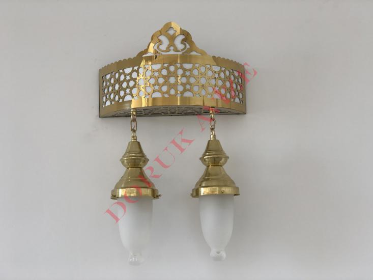 Wall Half moon sconce with 2 bulbs