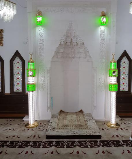 طقم شمعدان مسجد دبل جلوري موديل Lale